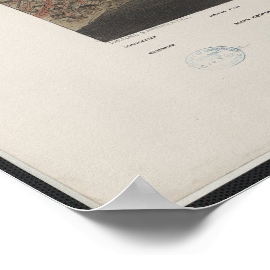 Boston City Uitzicht 1873 Poster (Hoek)