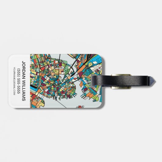 Boston City USA Bagagelabel (Achterkant horizontaal)