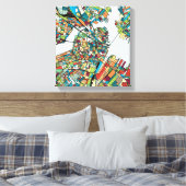 Boston City USA Canvas Afdruk (Insitu (Slaapkamer))