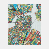 Boston City USA Fleece Deken (Voorkant)