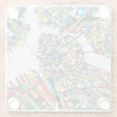 Boston City USA Glazen Onderzetter (Achterkant)