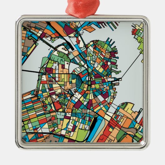 Boston City USA Metalen Ornament (Voorkant)