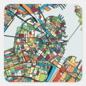 Boston City USA Vierkante Sticker (Voorkant)