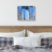 Boston Cityscape Blauw Canvas Afdruk (Insitu (Slaapkamer))