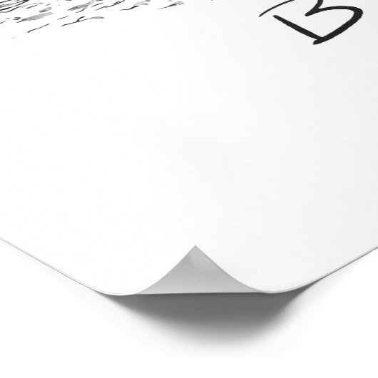 Boston Cityscape Ink Tekening Poster (Hoek)