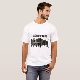 Boston Cityscape Mannen Tee Shirt