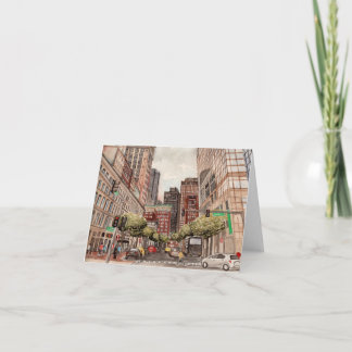 Boston Cityscape van Kate Boyington Blank Notecard Notitiekaartje