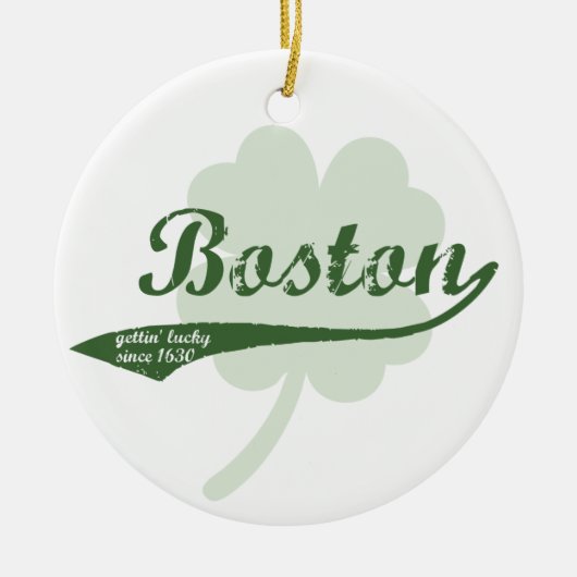 Boston Clover Keramisch Ornament (Voorkant)