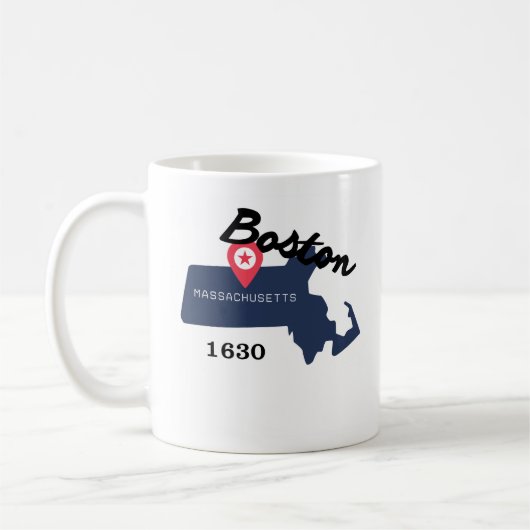 Boston coffee mug  koffiemok (Links)