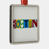Boston Colorful Letters Metalen Ornament (Rechts)