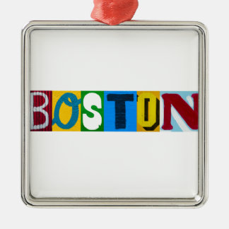 Boston Colorful Letters Metalen Ornament