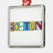 Boston Colorful Letters Metalen Ornament (Links)