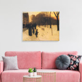 Boston Common bij schemering Canvas Afdruk (Insitu (Woonkamer))