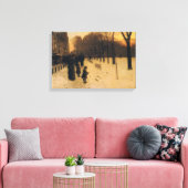 Boston Common bij schemering Canvas Afdruk (Insitu (Woonkamer))