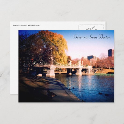 boston common bridge briefkaart (Voorkant / Achterkant)