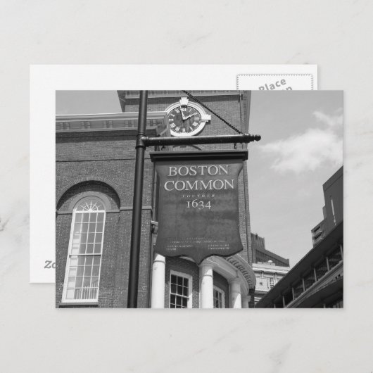 Boston Common Briefkaart (Voorkant / Achterkant)