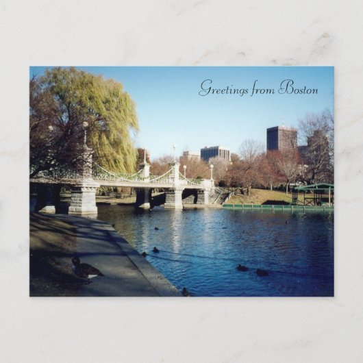 boston common briefkaart (Voorkant)