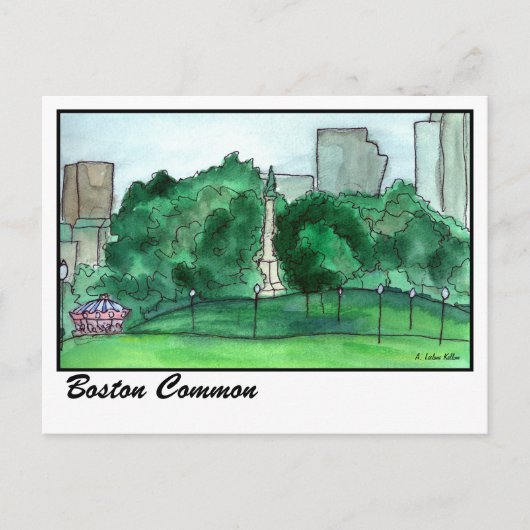 Boston Common Briefkaart (Voorkant)