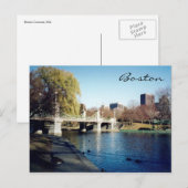 boston Common Lake Briefkaart (Voorkant / Achterkant)