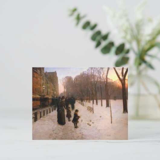 Boston Common op Twilight Briefkaart (Staand voorkant)