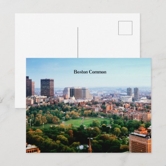 Boston Common, openbaar park, Briefkaart (Voorkant / Achterkant)