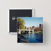 boston common vierkante button 5,1 cm (Voorkant /achterkant)