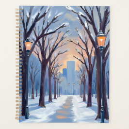 Boston Common | Waterverf Winter Sneeuwval Planner