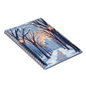 Boston Common | Winter Snowfall Watercolor Notitieboek (Rechterzijde)