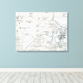 BOSTON-CONCORD MAP, 1775 CANVAS AFDRUK (Insitu (Houten vloer))