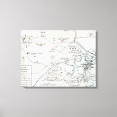 BOSTON-CONCORD MAP, 1775 CANVAS AFDRUK (Voorkant)