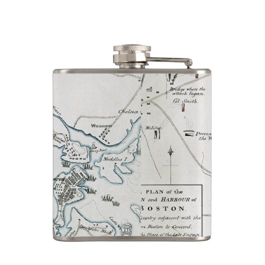 BOSTON-CONCORD MAP, 1775 HEUPFLES (Achterkant)