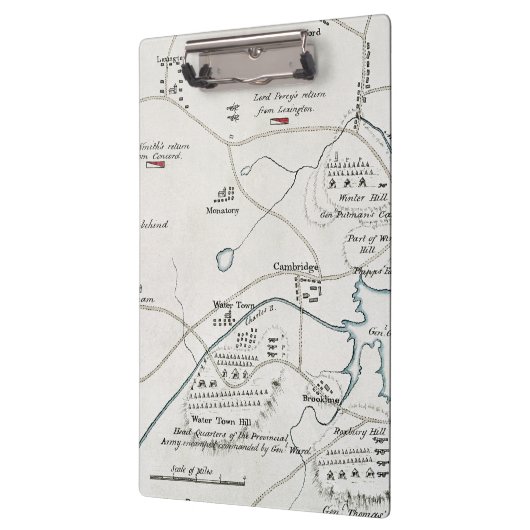 BOSTON-CONCORD MAP, 1775 KLEMBORD (Links)