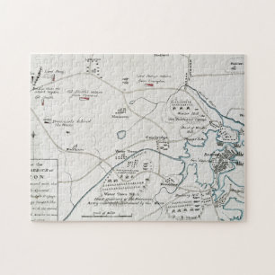 BOSTON-CONCORD MAP, 1775 LEGPUZZEL