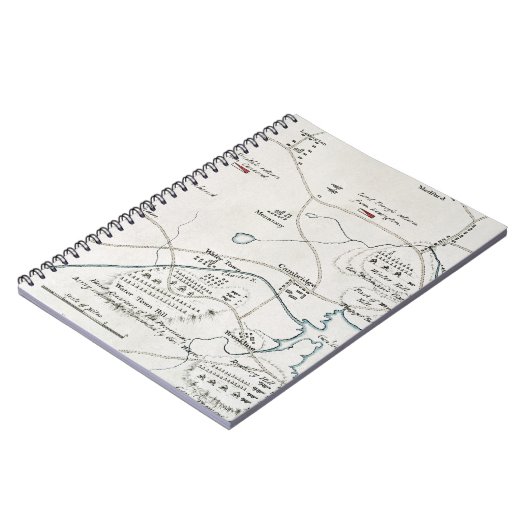 BOSTON-CONCORD MAP, 1775 NOTITIEBOEK (Linkerzijde)