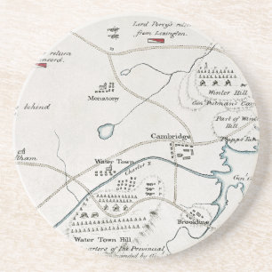 BOSTON-CONCORD MAP, 1775 ZANDSTEEN ONDERZETTER