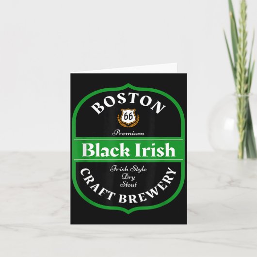 Boston Craft Brewery Boston Black Irish Stout Nove Kaart (Voorkant)