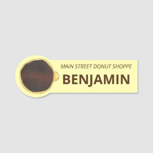 Boston Cream Donut Doughnut Custard Chocolate Naamplaatje