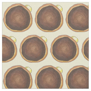 Boston Cream Donut Doughnut Donuts Fabric Stof