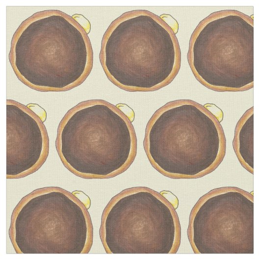 Boston Cream Donut Doughnut Donuts Fabric Stof (Close Up)