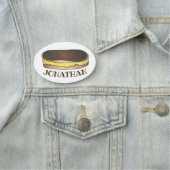 Boston Cream Eclair French Pastry Bakery Dessert Naamplaatje (In situ)