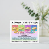 Boston Cream Pie Martini Recept Kaart Briefkaart (Staand voorkant)