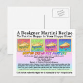 Boston Cream Pie Martini Recept Kaart Briefkaart (Voorkant / Achterkant)