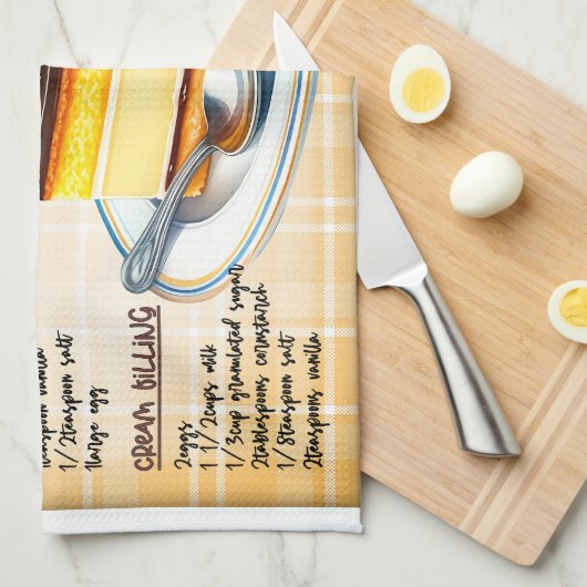 Boston Cream Pie Recept Theedoek (Quarter Fold)