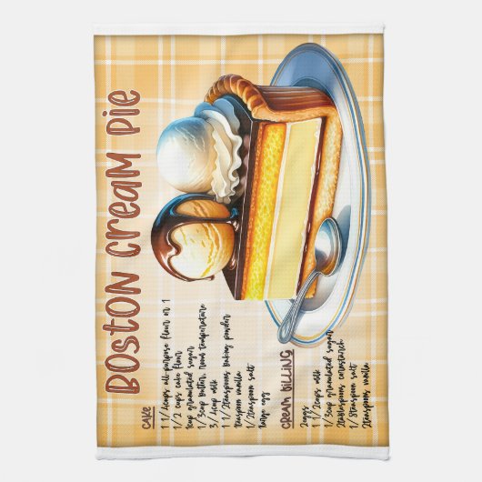 Boston Cream Pie Recept Theedoek (Verticaal)