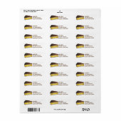 Boston Cream Pie Slice Dessert Adresetiketten Etiket (Full Sheet)