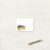 Boston Cream Pie Slice Dessert Foodie Post Post-it® Notes (Op bureau)