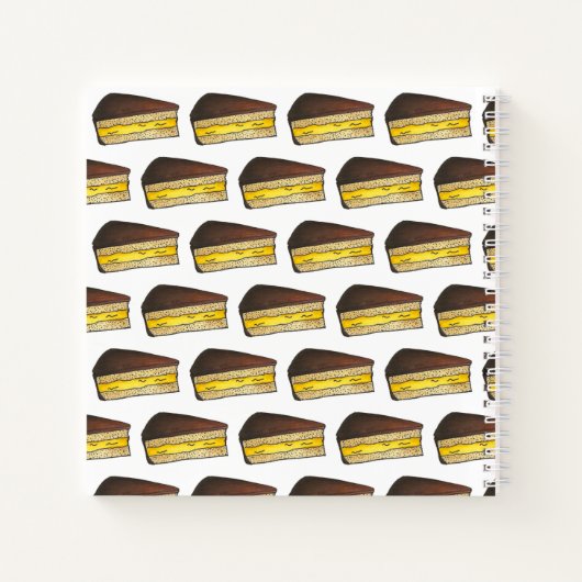 Boston Cream Pie Slice Dessert Massachusetts Notitieboek (Achterkant)
