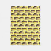 Boston Cream Pie Slice Food Dessert Yellow Baking Fleece Deken (Voorkant)