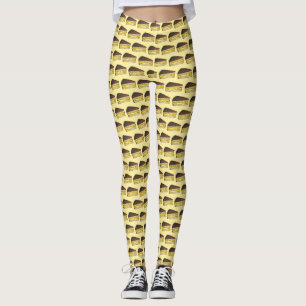 Boston Cream Pie Slice Foodie Massachusetts Leggings