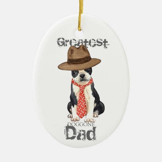 Boston Dad Ceramic Ornament (Voorkant)